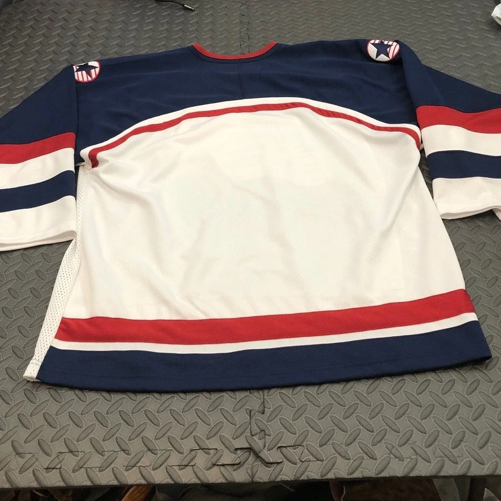 Nike Team USA Authentic White Red Blue 2002 Olympic Hockey Jersey Size XL